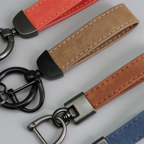 LOGO car leather keychain can be customized