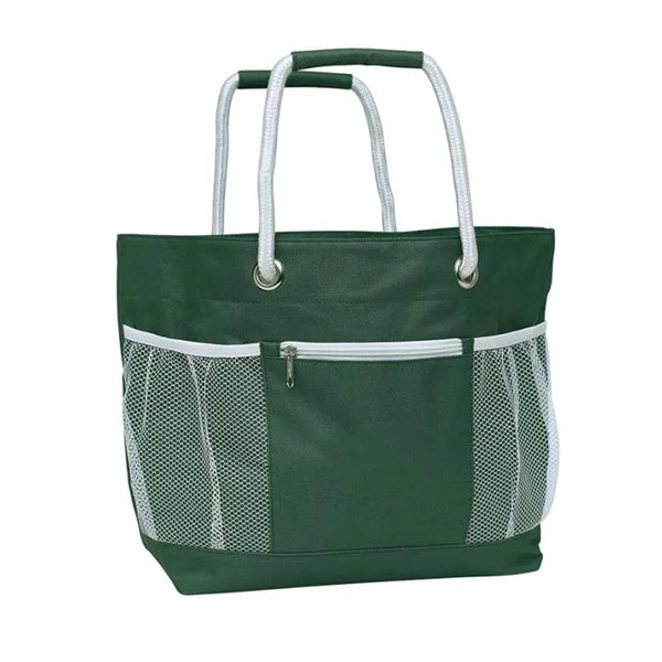 Tote Bag With Rope And Mesh Pocket