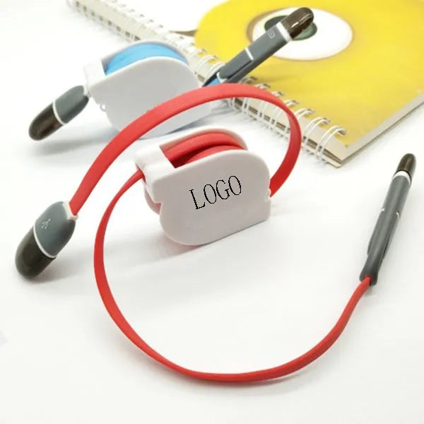 USB Retractable 2-in-1 Charger Data Line