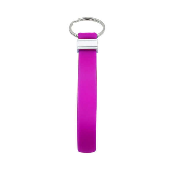 Silicone Debossed Wristband Keychain