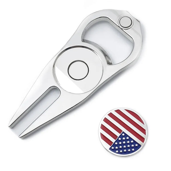 Golf Divot Tool with Ball Marker
