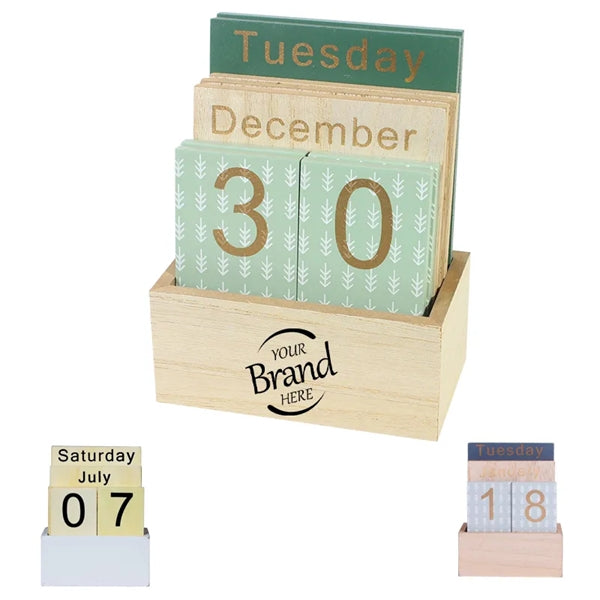 Natural Wooden Perpetual Calendar