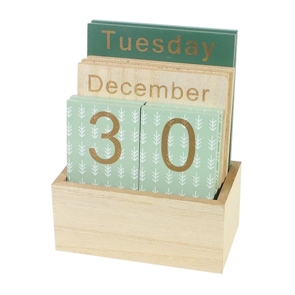 Natural Wooden Perpetual Calendar