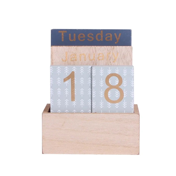 Natural Wooden Perpetual Calendar
