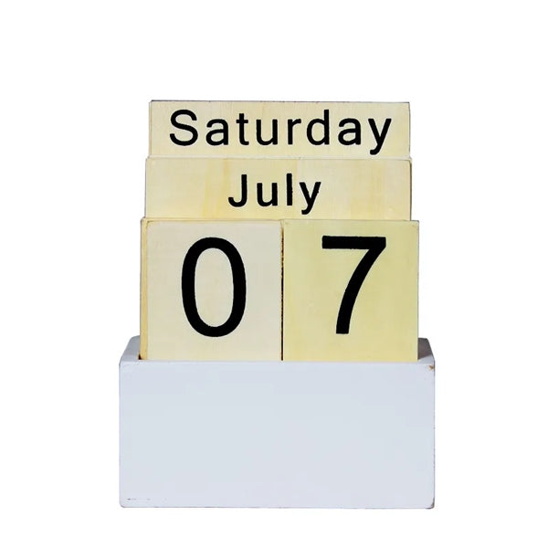 Natural Wooden Perpetual Calendar