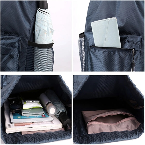 Hiking Sports Multi-pocket Adjustable L Drawstring Backpack