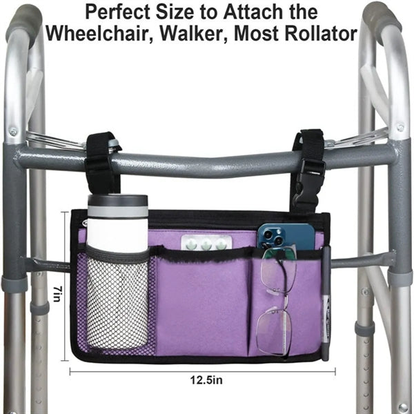 Wheelchair Side Organizer Storage Bag