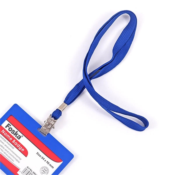 Tube Flat Neck Lanyards with Bull Dog Clip