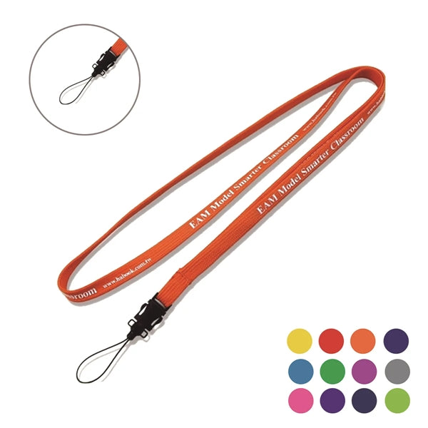 Polyester Sublimated Lanyard w/ Cell Phone Loop