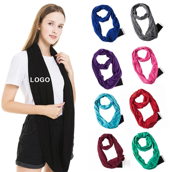 Premium Solid Color Sweat-Absorbent Infinity Scarf