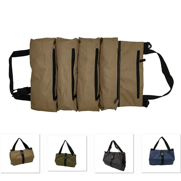 Tool Canvas Bag Wrench Roll Pouch Car Hanging Zipper Tote