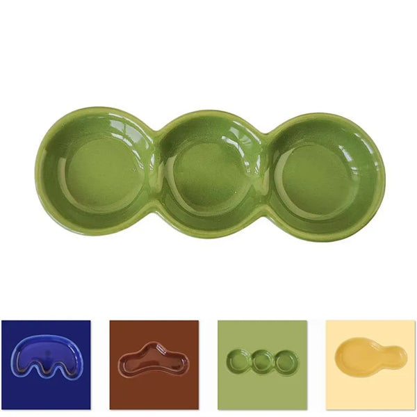 Creative Porcelain Dip Ceramic Pinch Bowl Sauce Dish Plate