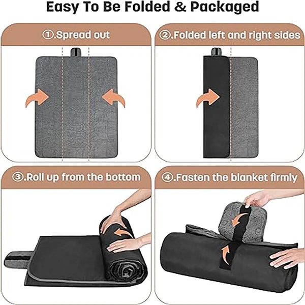 Waterproof Outdoor Blanket with Sherpa Lining