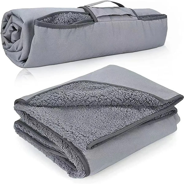 Waterproof Outdoor Blanket with Sherpa Lining