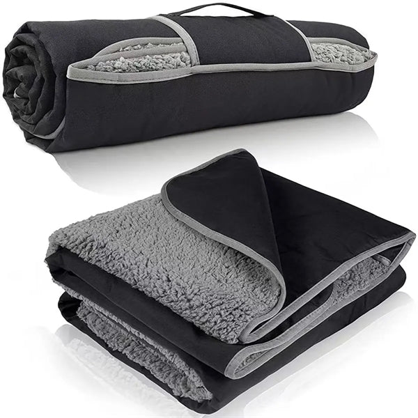 Waterproof Outdoor Blanket with Sherpa Lining