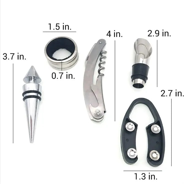 5 Piece Wine Tool Set