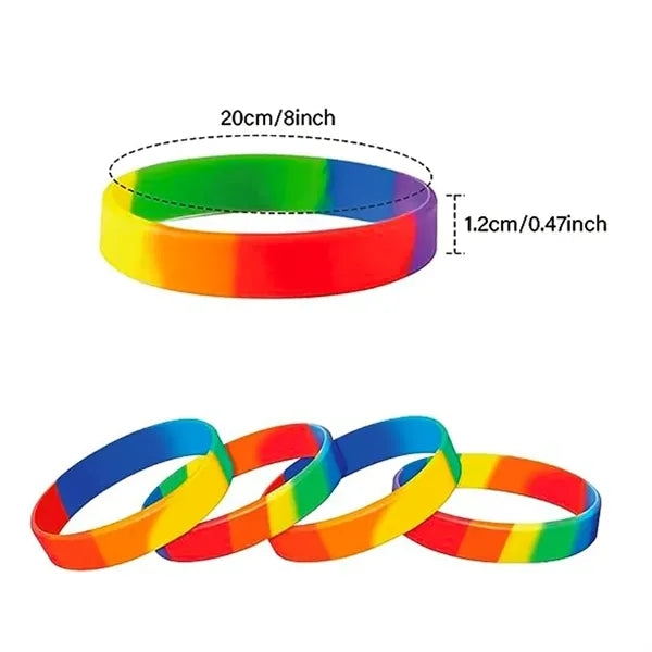 Rubber Rainbow Bracelet