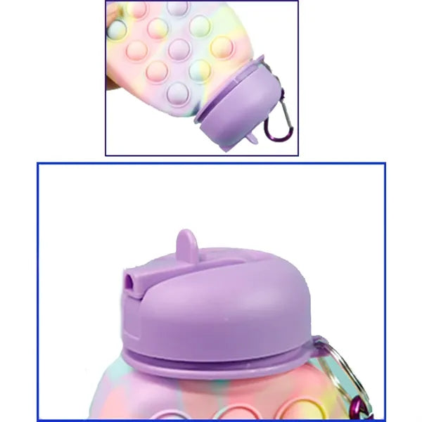 Silicone Pop Fidget Water Bottle