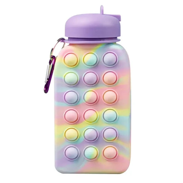Silicone Pop Fidget Water Bottle