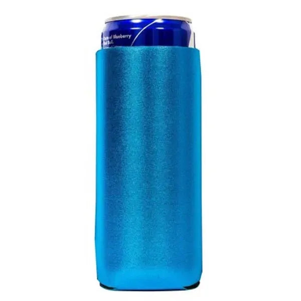 12 Oz. Screen Print Metallic Slim Seltzer Coolie
