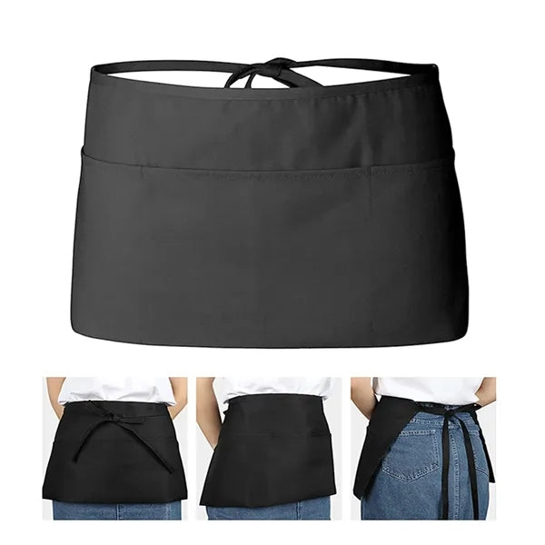 Waterproof Half Apron with 3 Pockets