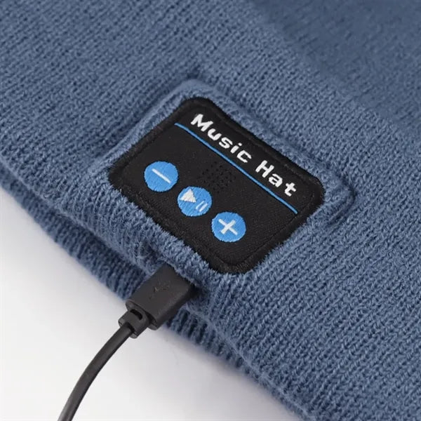 LED Beanie Hat Warm Outdoor Bluetooth Adjustable Cap Unisex