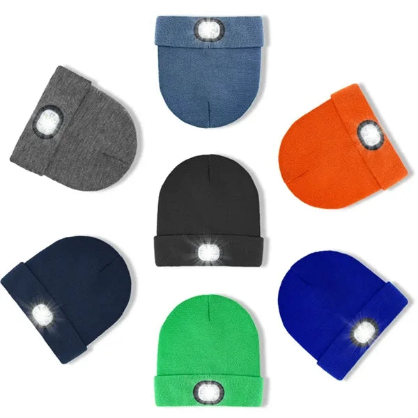 LED Beanie Hat Warm Outdoor Bluetooth Adjustable Cap Unisex