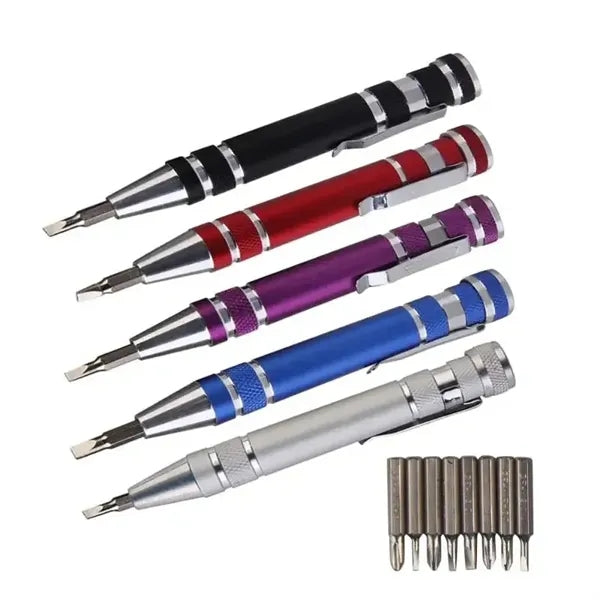8 in 1 Aluminum Screwdriver Tool Kit