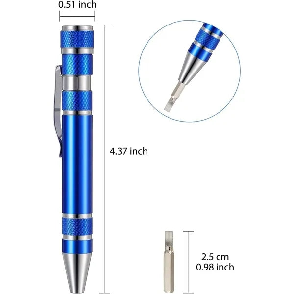 8 in 1 Aluminum Screwdriver Tool Kit