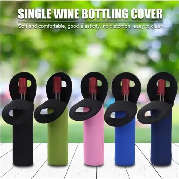 Neoprene Single Wine Bottle Holder Tote Bag
