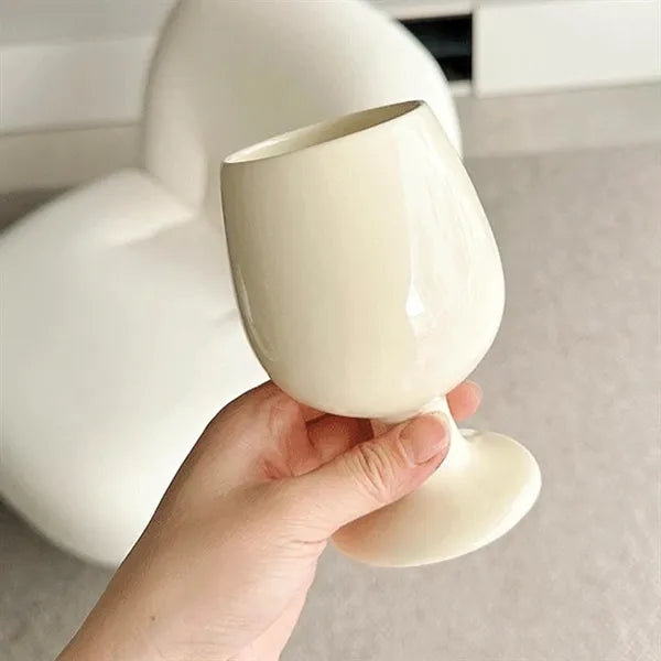 10Oz Ceramic Wine Goblet