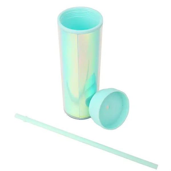 16Oz Double Layer Plastic Straw Cup