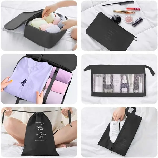8 PCS Travel Packing Cubes Luggage Organizers