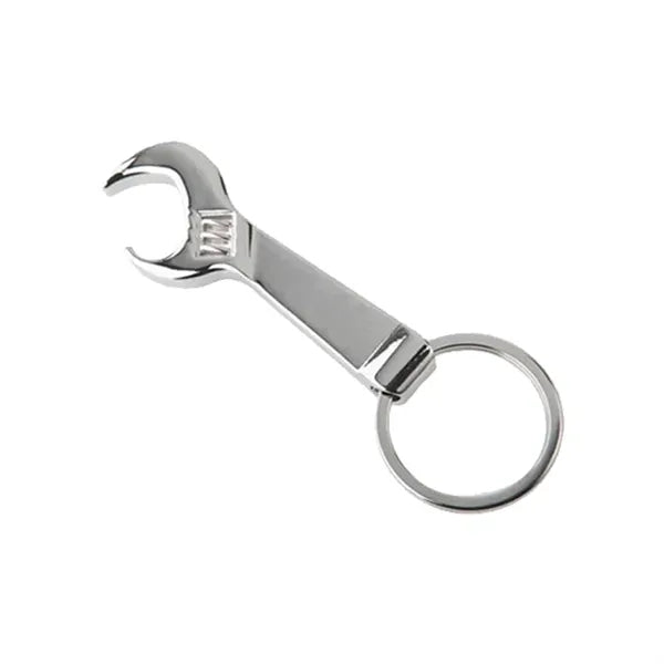 Metal Wrench Bottle Opener Keychain