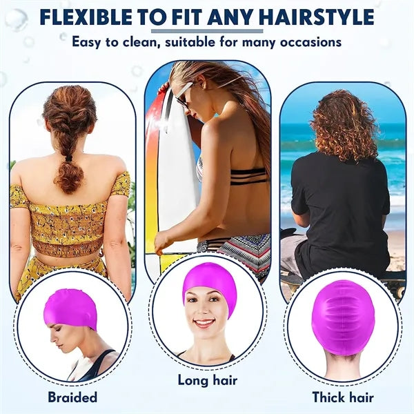 Colorful Silicone Swim Caps