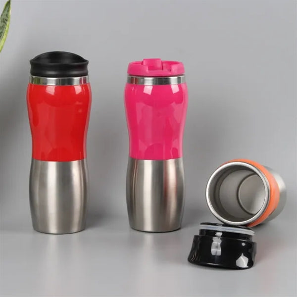 12oz Stainless Steel Curved Travel Tumbler