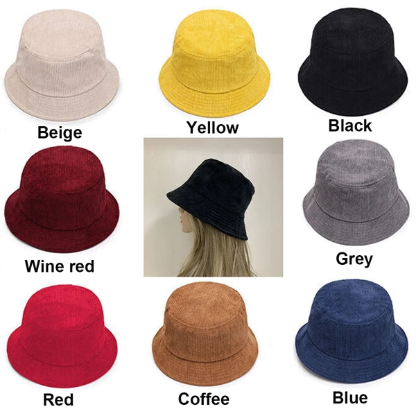 Autumn Winter Corduroy Bucket Hat