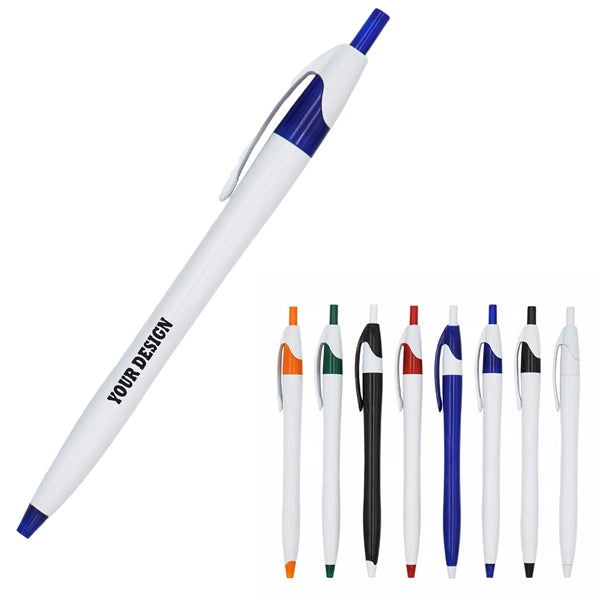 Retractable Plastic Ballpoint Pen