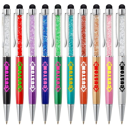 Diamond Crystal Ballpoint Pen With Stylus