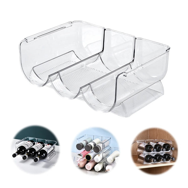 Stackable Plastic 3 Bottle Wine Rack