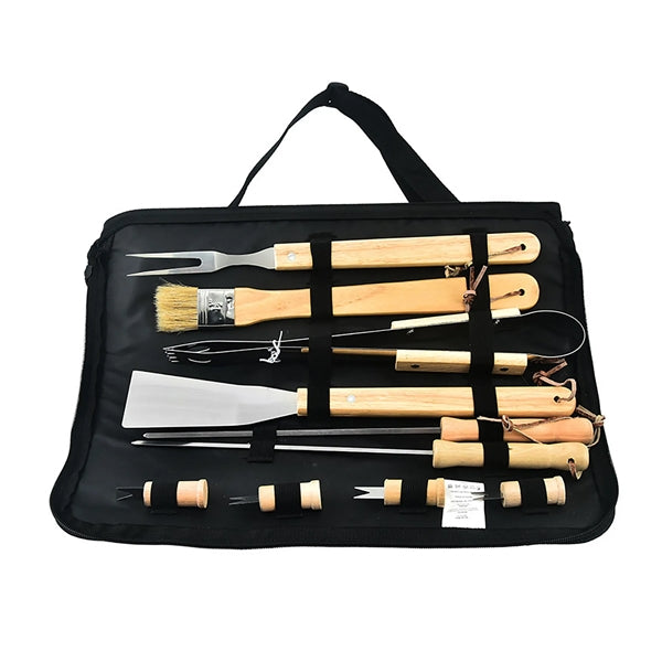 11-Piece BBQ Tool Set With Polyester Carrying Case
