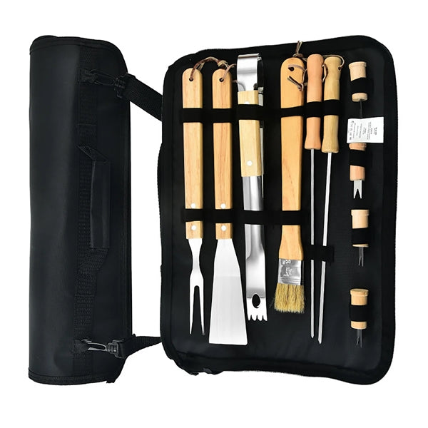 11-Piece BBQ Tool Set With Polyester Carrying Case