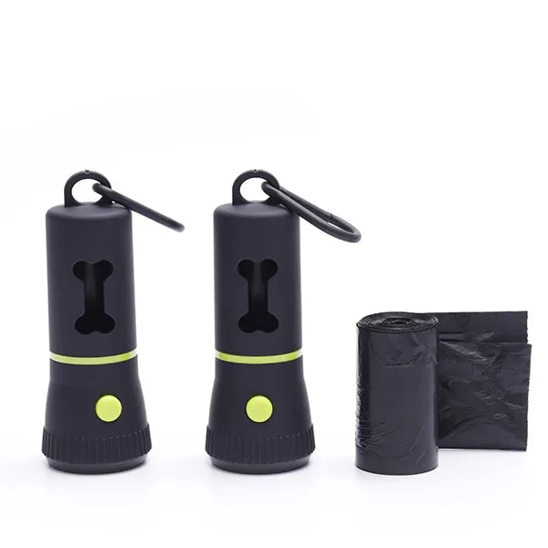 Waste Bags Dispenser with LED Flashlight