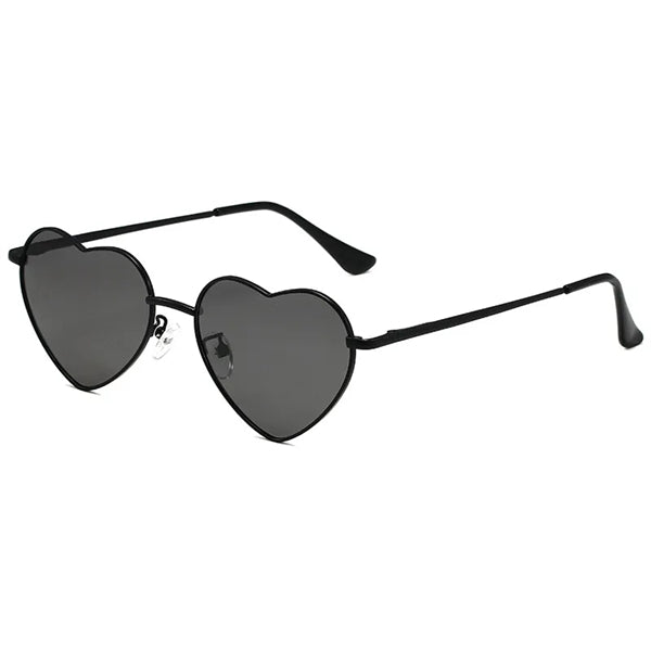 Heart Shaped Sunglasses With Metal Frame