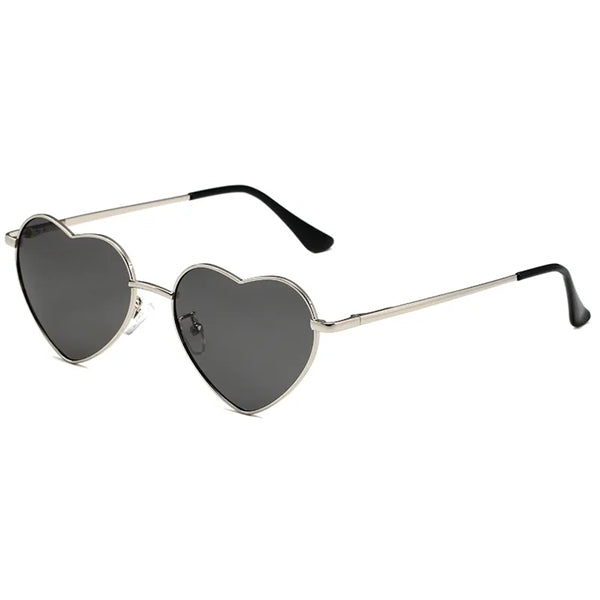 Heart Shaped Sunglasses With Metal Frame