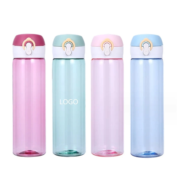 Bouncing Lid Plastic Water Bottle