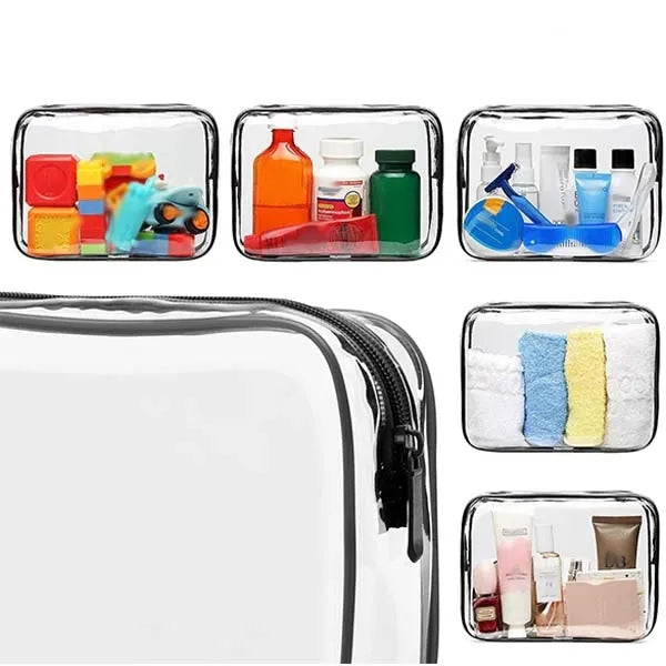 Travel Clear Makeup Cosmetic Carry on Toiletry PVC Bags