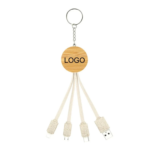 Bamboo and Wheat Straw 4 in 1 Charging Cable