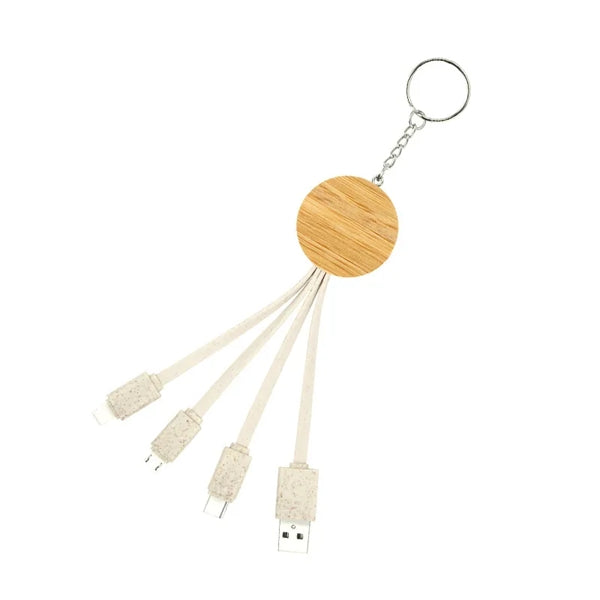 Bamboo and Wheat Straw 4 in 1 Charging Cable