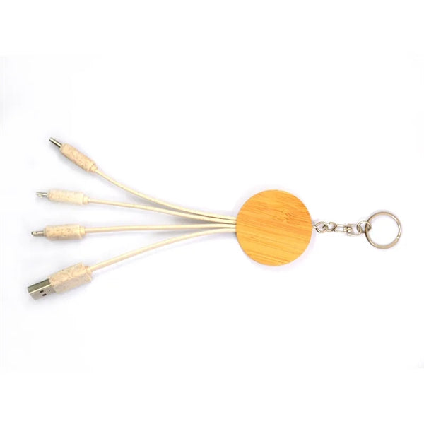 Bamboo and Wheat Straw 4 in 1 Charging Cable